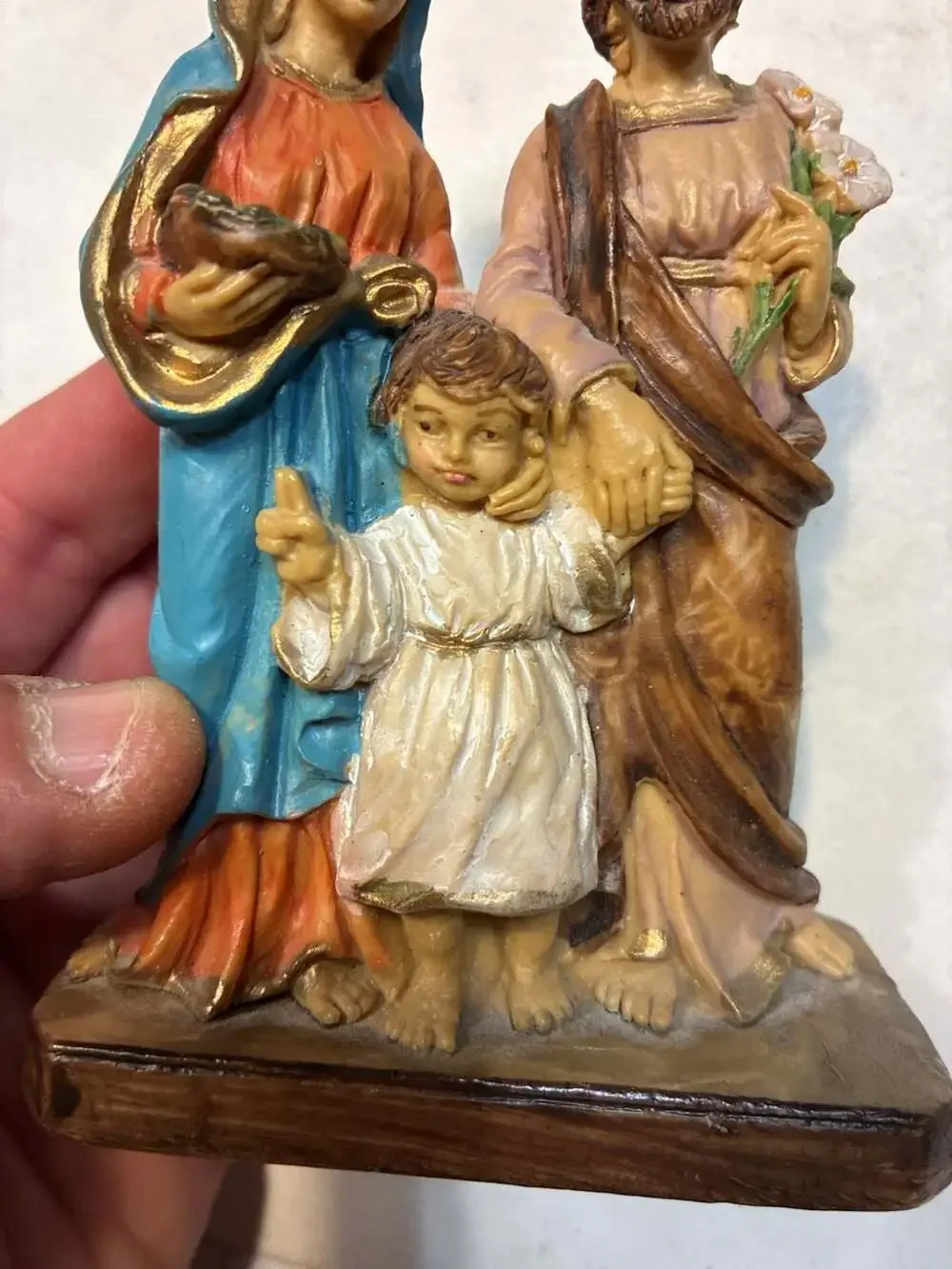 Vintage Holy Family Statue of Jesus Mary and Joseph Made in Italy